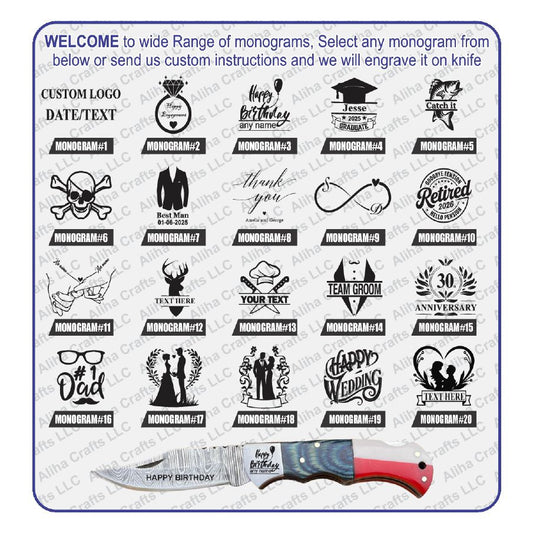 Handmade fish folding knife with detailed Damascus blade pattern and decorative fish shaped handle placed with leather sheath showcasing craftsmanship and unique artistic design.