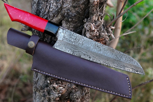 Custom Handmade Chef Knife Damascus Steel Kitchen Knife Ideal Kitchen Outdoor