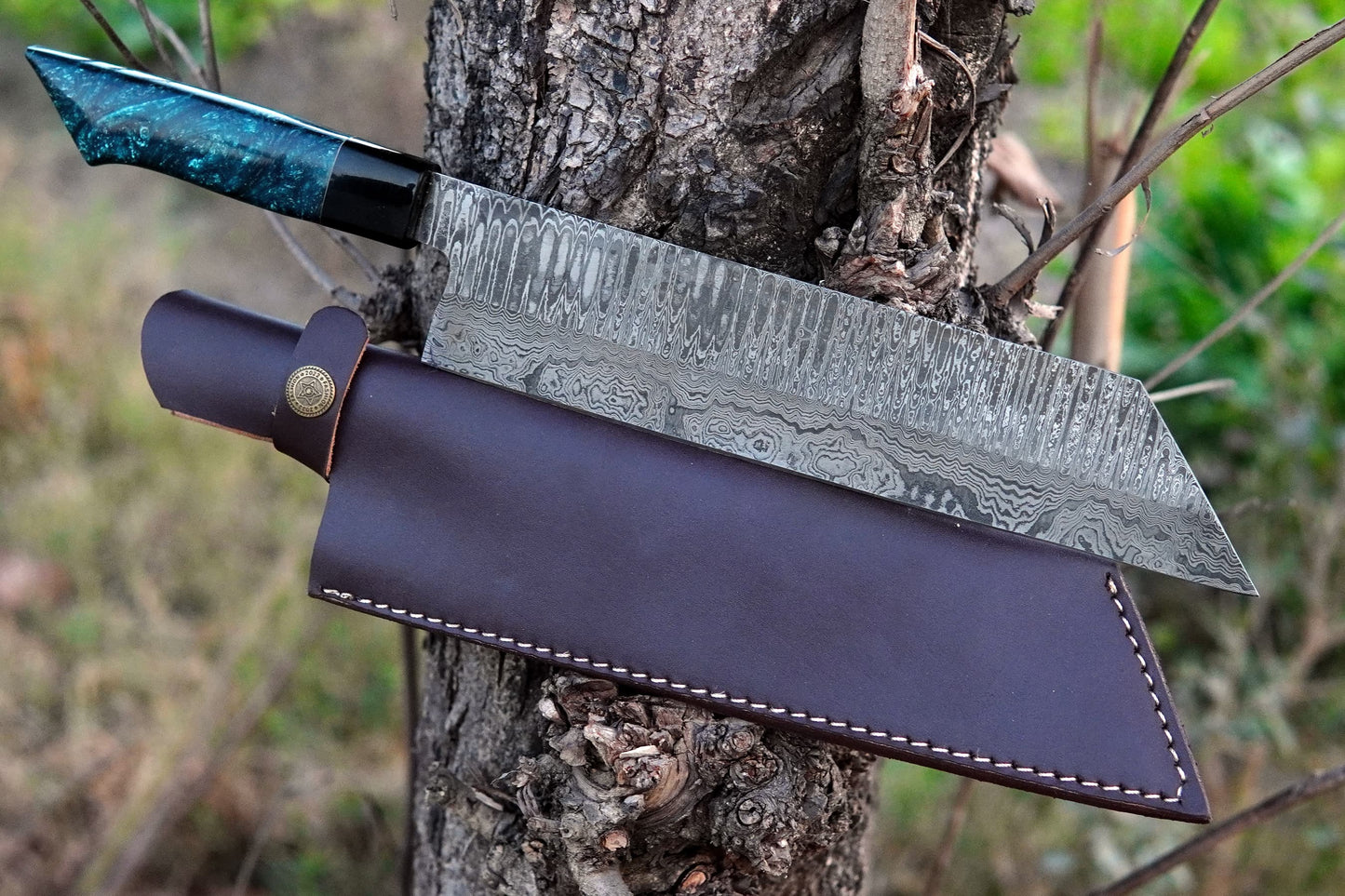 Custom Handmade Chef Knife Damascus Steel Kitchen Knife Ideal Kitchen Outdoor
