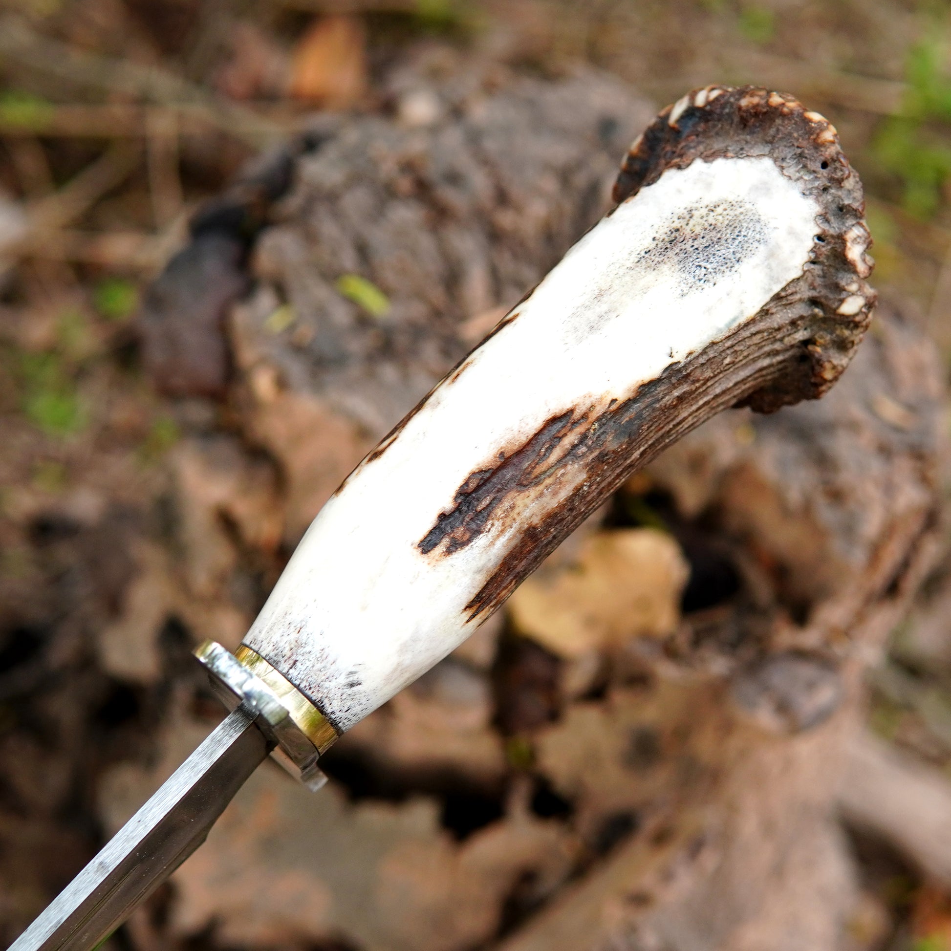 Full tang knife structure displayed from side angle highlighting strength and balance, built for heavy duty bushcraft survival work and long term durability for real outdoor adventures