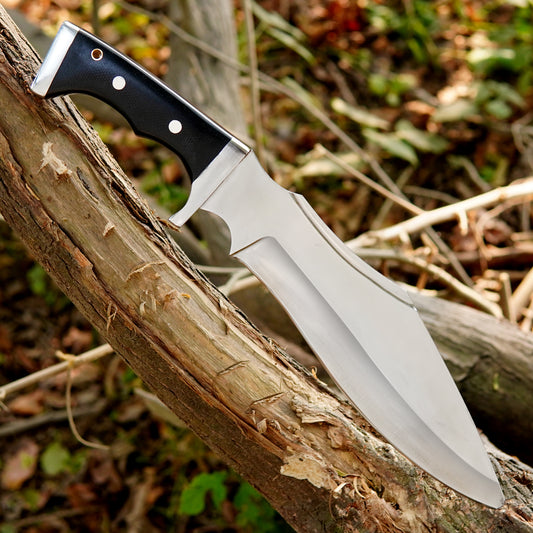 Close-up view of the polished blade surface highlighting the clean grind lines, sharp edge profile, and professional finishing that adds durability and long-lasting performance.