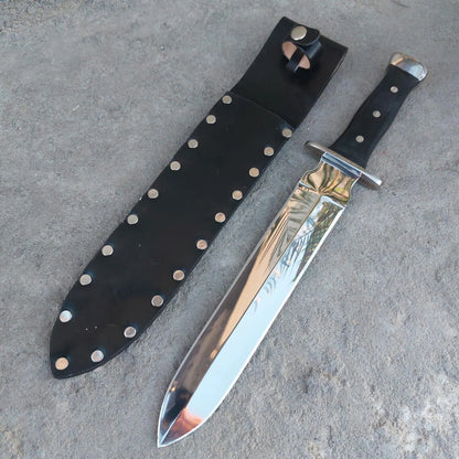 Short sword displayed as part of a handmade collection.